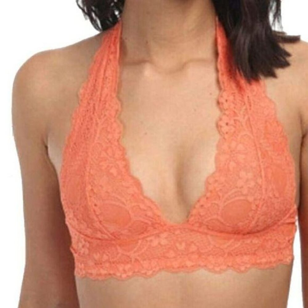 NWT Free People Galloon Lace Halter Bralette Med
